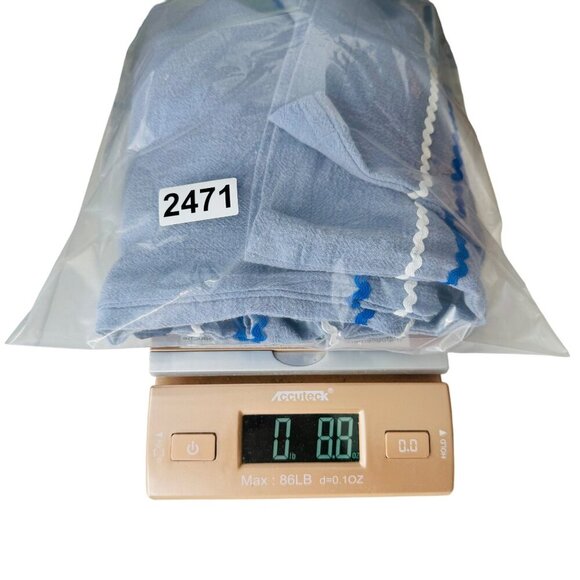 Mud Pie Smocked Off-Shoulder Blue Striped Dress S Cotton - Picture 7 of 7